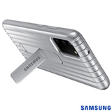 Capa Protetora Protective Standing para Galaxy S20 Plus Policarbonato e PU Prata - Samsung - EF-RG985CSEGBR