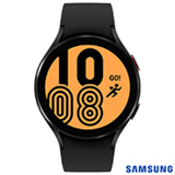 Galaxy Watch4 BT 44mm Samsung Preto com 1,4', Pulseira de Fluorelastômero, Bluetooth e 16GB