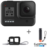 Camera Digital GoPro Hero 8 Black 12MP, 4K CHDHX-801-RX + Capa Silicone AJSST-00 + Garra Flutuante AFHGM-002