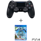 Controle sem Fio Sony DualShock 4 Preto para Playstation 4 + Jogo Horizon Forbidden West para PS4