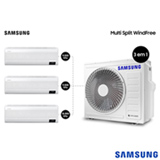Ar Condicionado Multi Split WindFree Inverter Samsung  2 unid. 9.000 BTUs e 1 unid. 18.000 BTUs, Quente Frio