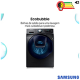 Lavadora de Roupas Samsung AddWash 15 Kg Prata com 13 Programas de Lavagem e EcoBubble - WF15K6500AV/AZ
