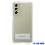 Capa para Galaxy S21 FE em  Silicone com Cinta Fina Translúcida Preta - Samsung - EF-XG990CBEGWW