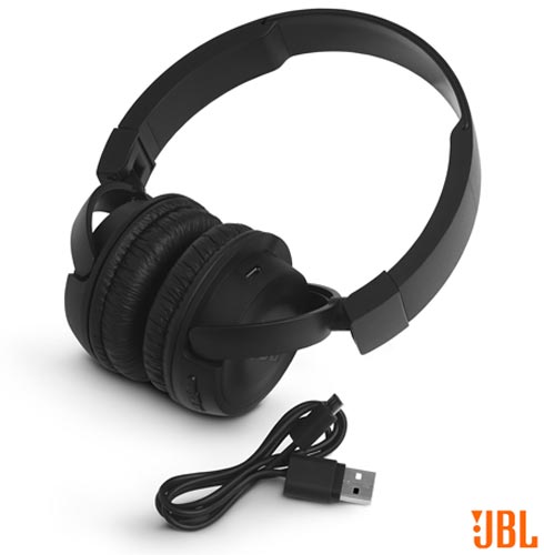 Fone de Ouvido Sem Fio JBL On Ear Headphone Preto - JBLT450BTBLK - JBLT450BTPTO # fastshop