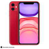 iPhone 11 (PRODUCT) RED, com Tela de 6,1', 4G, 256 GB e Câmera de 12 MP - MHDQ3BZ/A
