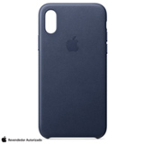 Capa Protetora para iPhone XS em Couro Azul Meia-Noite - Apple - MRWN2ZM