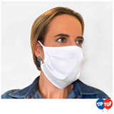 Máscara Reutilizável com Dupla Camada de Tecido 100% algodão - Tip Top