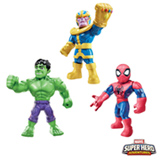 Boneco Thanos, Spider-Man (Homem-Aranha) e Hulk Marvel Mega Mighties Kit Triplo, 25 cm - E7772 - Hasbro