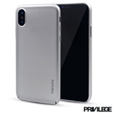 Capa Protetora para iPhone X Slim Finito em TPU Cinza - Privilege - PRIVCFIPXSIL