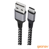 Cabo Adaptador USB-C para Micro USB 3.0 com 1,5 m Cinza Geonav - UCC02