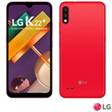 Smartphone K22+ Red LG, com Tela de 6,2', 4G, 64GB e Câmera Dupla de 13 MP + 2 MP - LMK200BAW.ABRARD