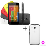Smartphone Moto G Colors Dual Preto com 16GB + Capa Glip Shells para Moto G Paper White - 11228N