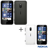 Smartphone Nokia Lumia 620 Preto com Tela Touch 3,8' + Smartphone Nokia Lumia 620 Branco com 3,8'