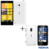 Smartphone Nokia Lumia 720 Branco com 4,3' + Smartphone Nokia Lumia 620 Branco com 3,8'