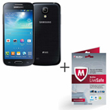 Samsung Galaxy S4 Mini Duos Preta com Display Super Amoled HD 4.3' + Software de Segurança McAfee LiveSafe