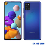 Samsung Galaxy A21s Azul, com Tela Infinita de 6,5', 4G, 64 GB e Câmera Quádrupla de 48MP+8MP+2MP+2MP - SM-A217MZBK
