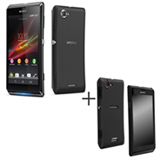 Smartphone Sony Xperia L Preto com Android 4.1 + Capa Protetora Krusell Preta - KS898231
