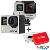 Filmadora GoPro Hero4 Black Adventure com 12 MP, Full HD e Filmagem em 4K + Flutuador Traseiro - GoPro