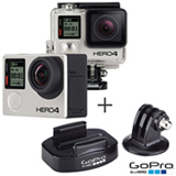 Filmadora GoPro Hero4 Black Adventure com 12 MP, Full HD e Filmagem em 4K -  HERO4BLK + Acessório para Tripé