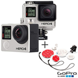 Filmadora GoPro Hero4 Black Adventure com 12 MP, Full HD e Filmagem 4K -  HERO4BLK + Suporte para Prancha