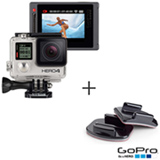 Filmadora GoPro Hero4 Silver Adventure com 12 MP, Full HD e Filmagem em 4K - HERO4SILV + Kit de Suportes Preto - Opeco