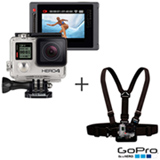 Filmadora GoPro Hero4 Silver Adventure com 12 MP e Filmagem em 4K - HERO4SILV + Cinturão de Fixação Peitoral - GCHM30