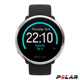 Relógio Polar Fitness com Frequência Cardíaca baseada no Pulso, GPS, Bluetooth e Pulseira em TPU - Preto e Prata