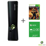 Console Xbox 360 Slim 4GB - Microsoft + Jogo Gears of War + Cartao Live 3 Meses Gold - LIVE