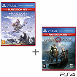Jogo Horizon Zero Dawn Complete Edition Hits para PS4 + Jogo God Of War Hits para PS4
