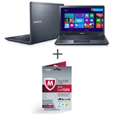 Notebook Samsung Ativ Book 4 Preto com Intel Core i5, 4 GB, 500 GB de HD e Windows 8 + McAfee LiveSafe