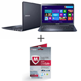 Ultrabook Samsung Ativ Book Preto com Intel Core i5, 5 GB, 500 GB de HD e Windows 8 + Software McAfee LiveSafe