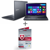 Notebook Samsung Ativ Book 6 com Intel Core i5, 8GB, 1TB de HD e Windows 8 + Software de Seguranca McAfee LiveSafe