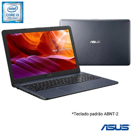 Notebook - Asus X543ua-gq3430 I3-7020u 2.30ghz 4gb 256gb Ssd Intel Hd Graphics 620 Windows 10 Home Vivobook 15,6" Polegadas