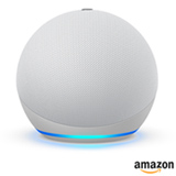 Assistente de Voz Amazon Smart Speaker Echo Dot 4º geração Branco com alexa, controle a sua casa inteligente por voz