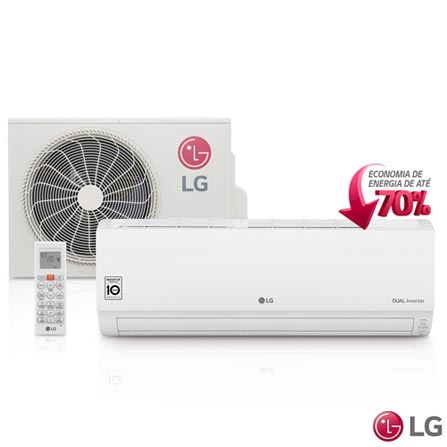 Ar Condicionado Split LG DUAL Inverter ate 70% + Economico, 9.000 BTUs, Frio, Branco, 220 V - S4-Q09WA5WB