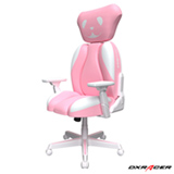 Cadeira Dog Giratória e Reclinável Rosa e Branca - DXRacer
