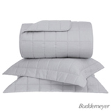 Kit Queen com 03 Peças Damask Stripes Cinza - Buddemeyer