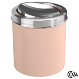 Lixeira com Tampa Basc Rosa Blush em Aço Inox com 5,4 Litros de Capacidade – Coza