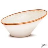Bowl Inclinado Corona Artisan em Porcelana 535 ml Blanc - Yoi