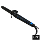 Modelador Lizz Professional Luxury 25mm Ceramica Negra e controle de temperatura Digital Preto e Azul - YL0011