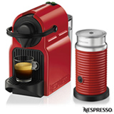 Combo Cafeteira Nespresso Inissia Rubi para Café Espresso + Espumador de Leite Aeroccino 3 Vermelho - A3NC40BR