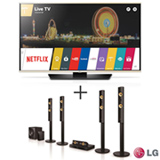 Smart TV LED LG Full HD 49” com Smart Share - 49LF6350 + Home Theater LG com Blu-ray 3D, 5.1 Canais - BH7540TW