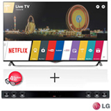 Smart TV 4K LED 3D LG 49' com WebOS, Controle Smart Magic e Wi-Fi - 49UB8500 + SoundBar LG, 2.0 Canais, 160 W - NB2430A