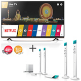 Smart TV 4K Ultra HD LED 3D LG 65” - 65UF8500 + Home Theater SONY Blu-Ray 3D com 5.1 canais - BDV-N9100WL