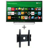 Smart TV LED Sony 48 Full HD, Wi-Fi integrado e Modo Futebol + Suporte Airon Flex, para monitor de lcd/plasma, preto