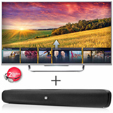 Smart TV LED 3D Sony Full HD 50' com Função Futebol e Wi-Fi - KDL-50W805B + Soundbar JBL com 2 Canais, 120 W RMS - SB200