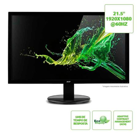 Monitor 21,5" Led Acer Full Hd - K222hql