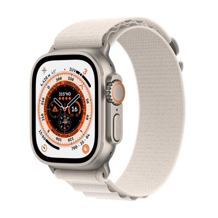 Smartwatch Apple Apple Watch Ultra Gps + Cellular 49mm - Caixa Prateada/ Pulseira Loop Branco G
