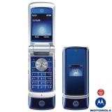 Celular GSM CLARO (DDD 11) KRZR K1 Azul com Câmera de 2.0MP / MP3 Player / Bluetooth - Motorola