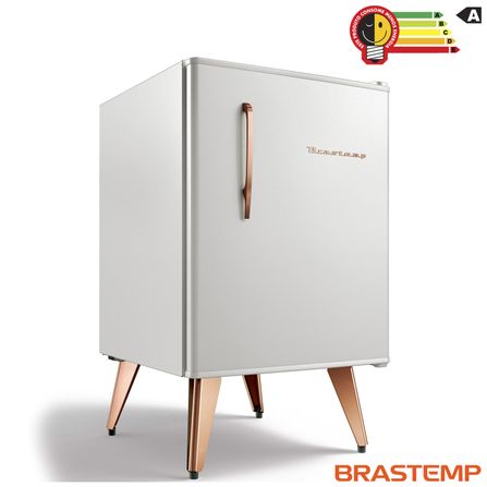Geladeira/refrigerador 76 Litros 1 Portas Branco Retrô - Brastemp - 110v - Bra08bbana